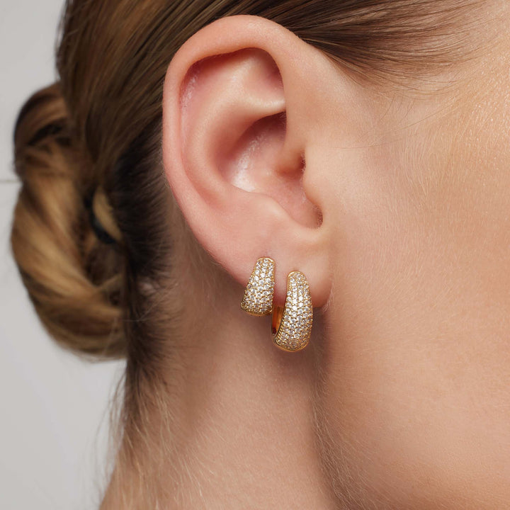 Jules Mini Hoop Earrings | 16k Gold