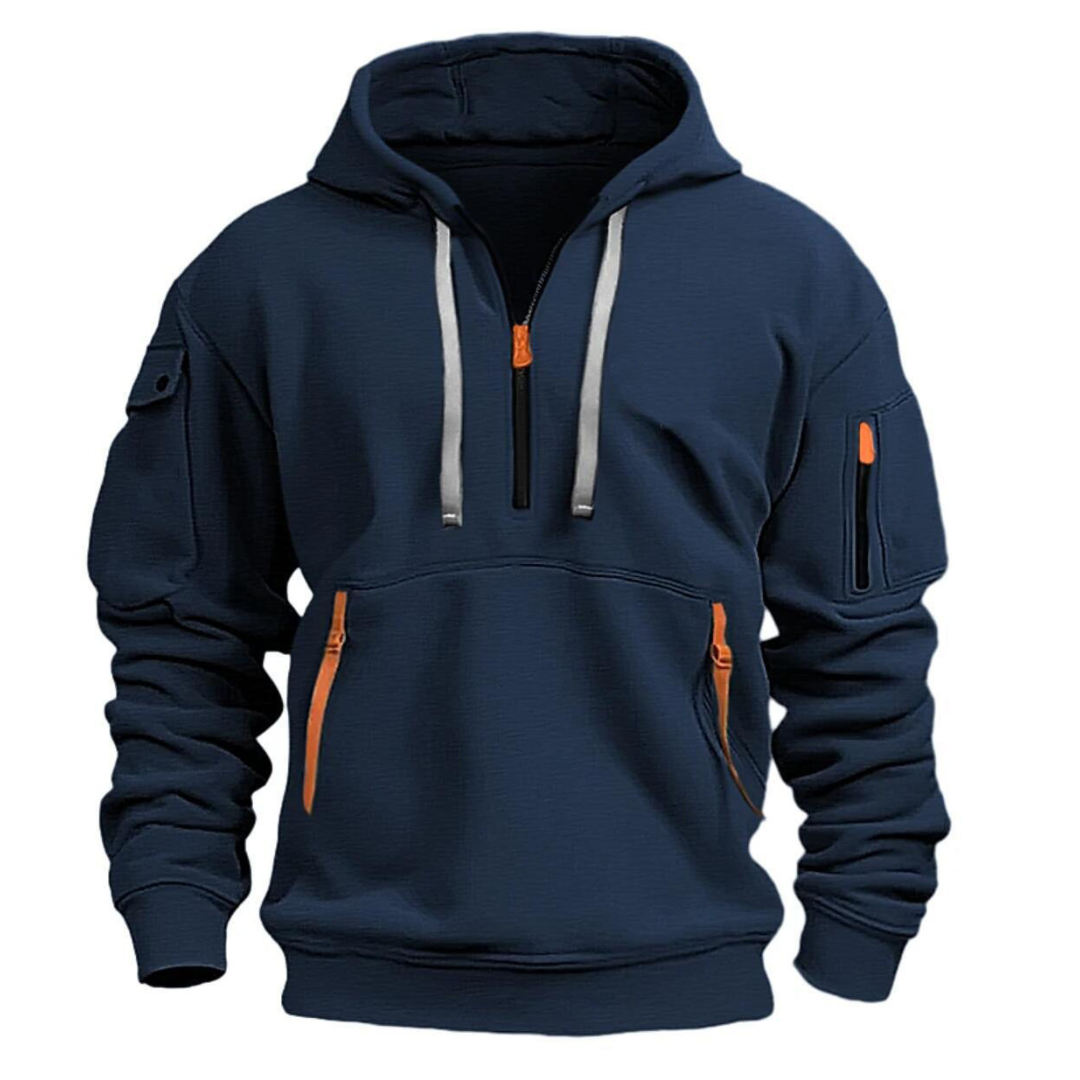 Corentin™ | Men's Half-Zip Hoodie with Zip Pockets