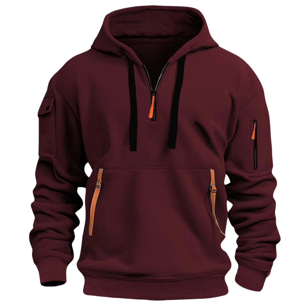 Corentin™ | Men's Half-Zip Hoodie with Zip Pockets