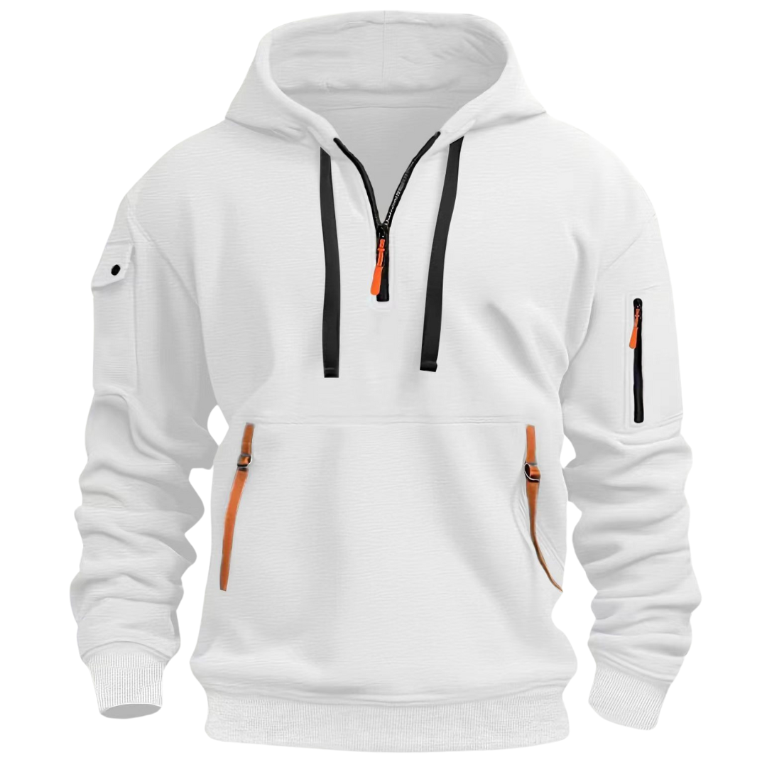 Corentin™ | Men's Half-Zip Hoodie with Zip Pockets