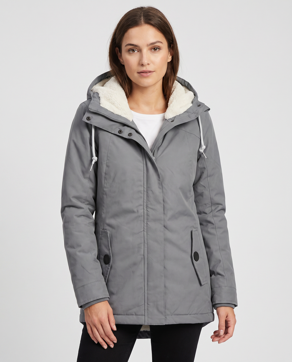 Violetta™ | Women's Hooded Rain Jacket with Plush Lined Drawstring Hood