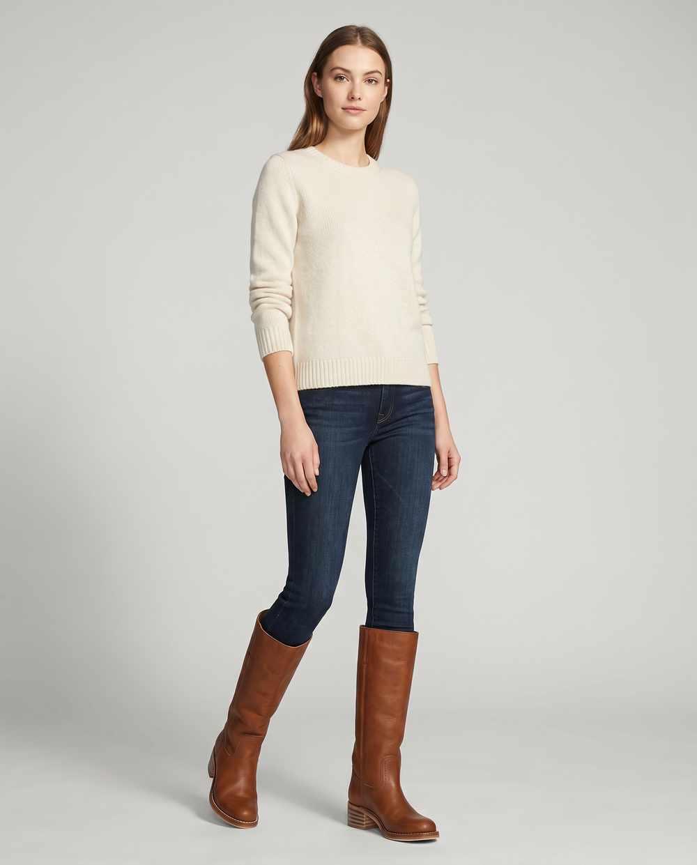 Nicolette™ | Women's Square Toe Knee High Riding Boots with Side Zip