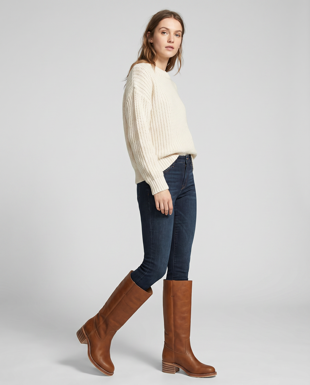 Nicolette™ | Women's Square Toe Knee High Riding Boots with Side Zip