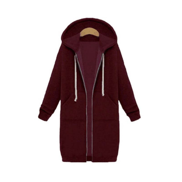 Liesel™ | Women's Longline Zip Up Hoodie with Front Pockets