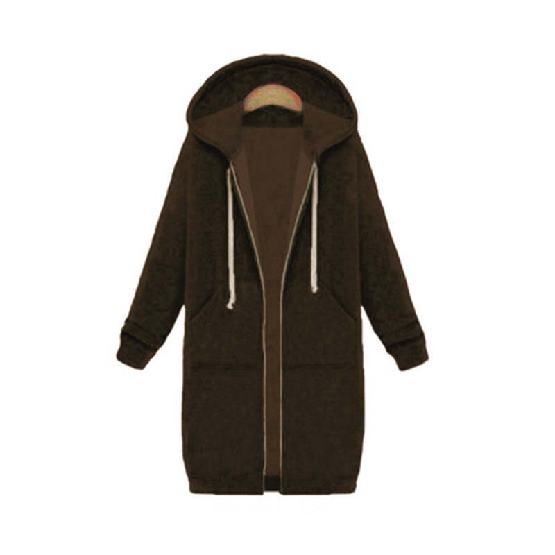 Liesel™ | Women's Longline Zip Up Hoodie with Front Pockets