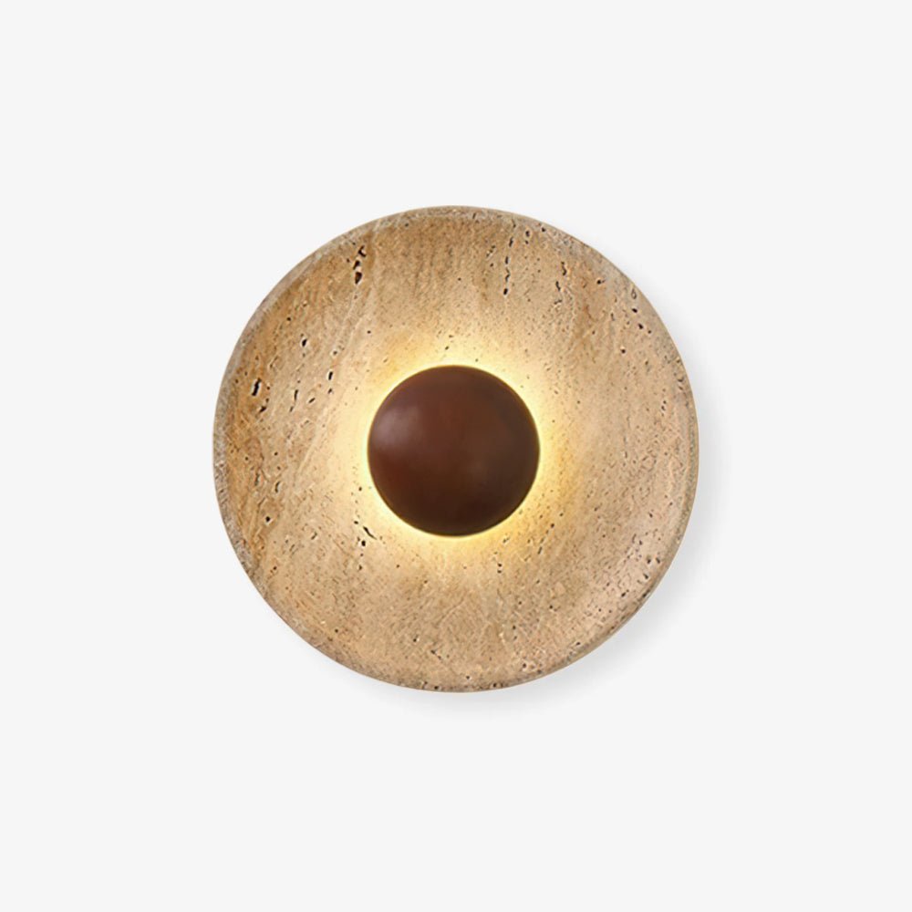 LED Travertine Wall Light in Brown — view 8