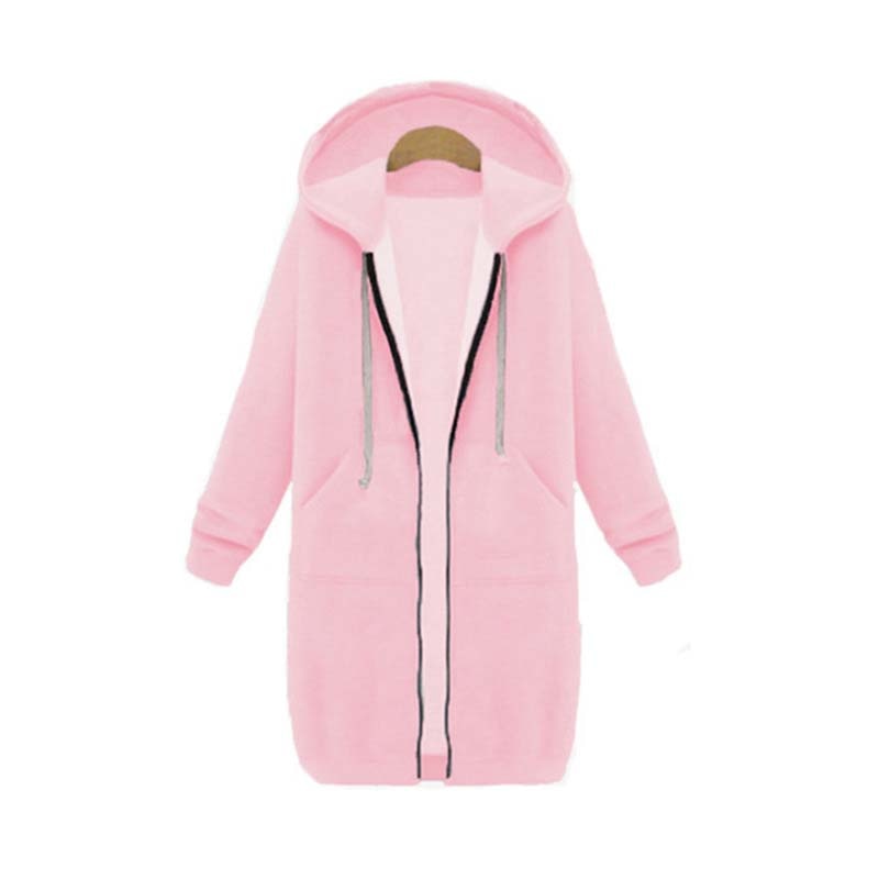 Liesel™ | Women's Longline Zip Up Hoodie with Front Pockets