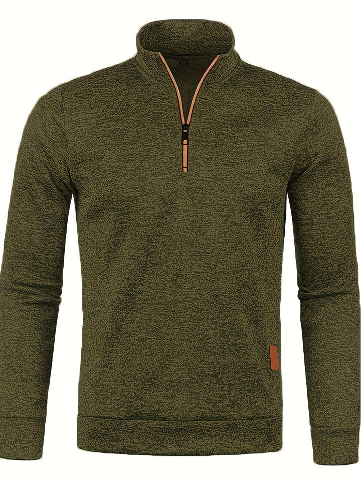 Jonas™ | Men's Heathered Quarter-Zip Pullover with Stand Collar