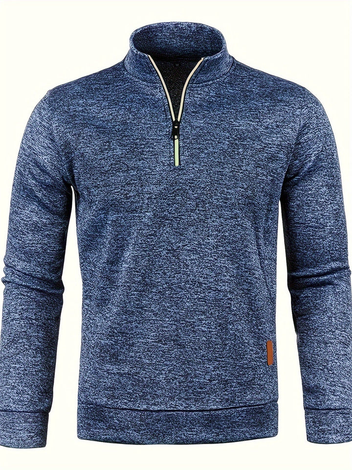 Jonas™ | Men's Heathered Quarter-Zip Pullover with Stand Collar