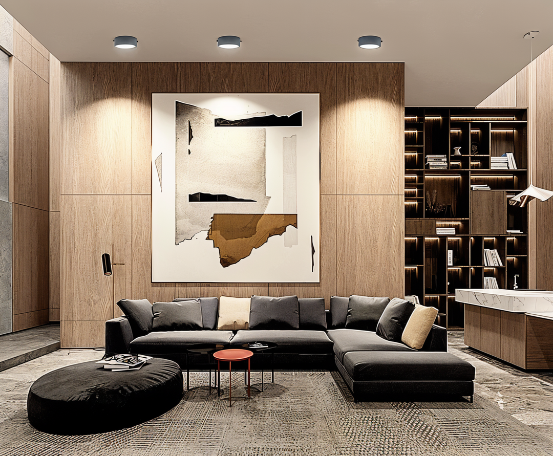 Modern Iron Flush Mount Ceiling Light — view 7