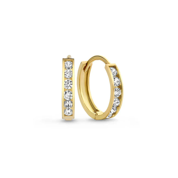 Dara Brillane Earring Set with Stone | Gold