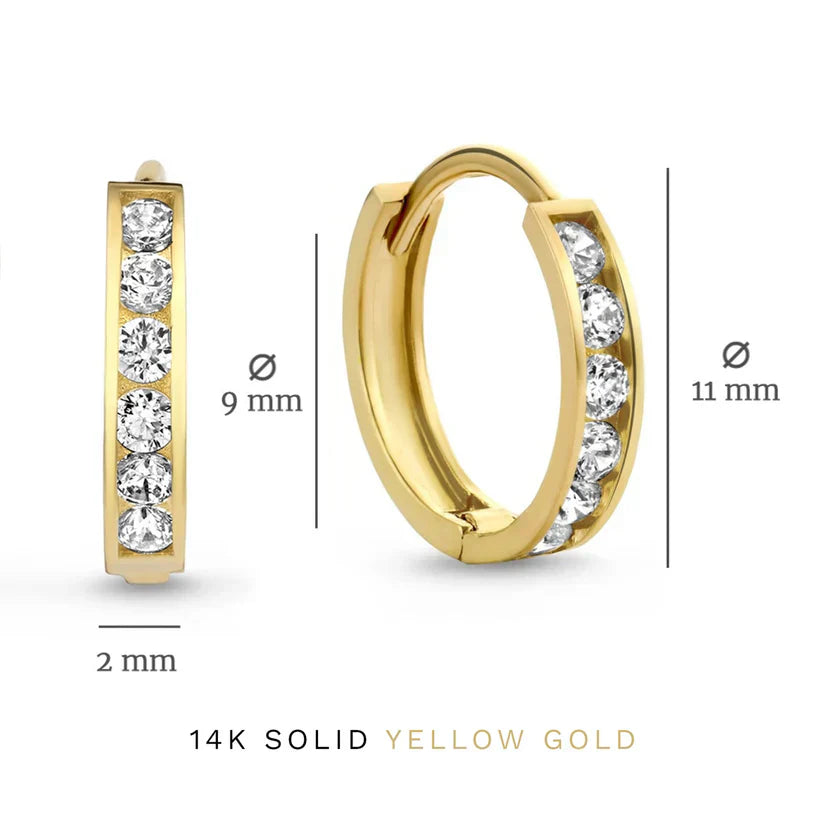 Dara Brillane Earring Set with Stone | Gold