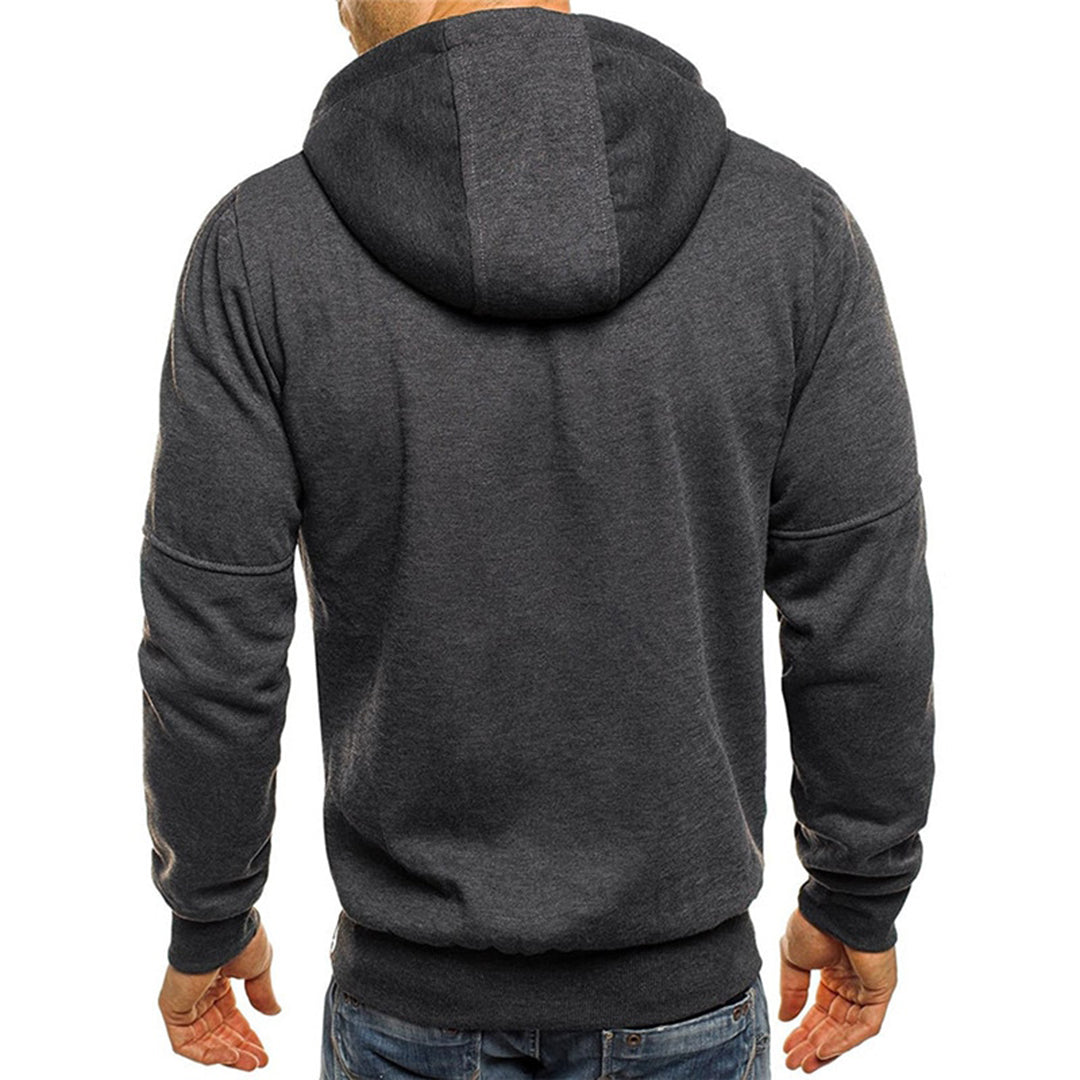 Lazare™ | Men's Full Zip Hoodie with Contrast Zip Pockets
