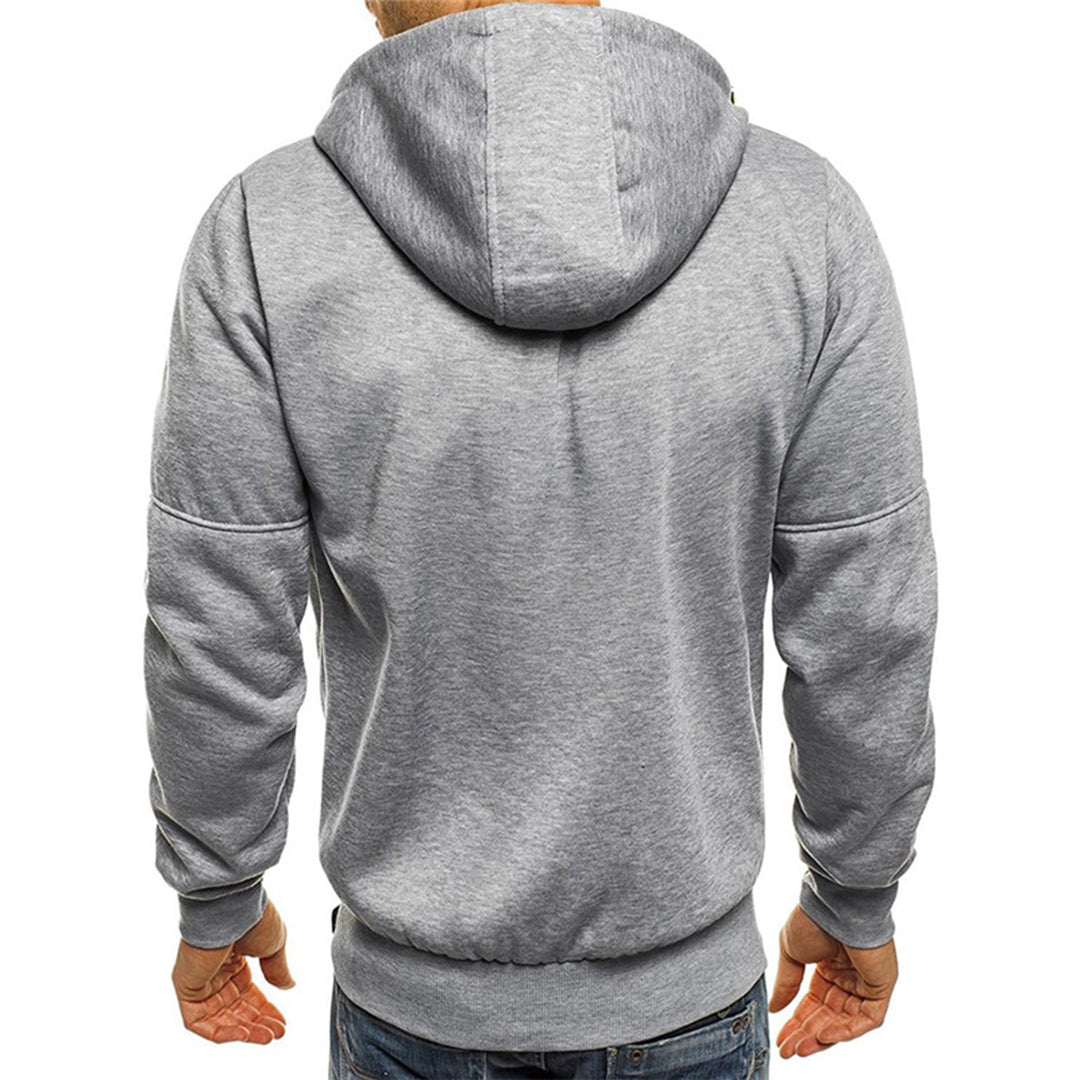 Lazare™ | Men's Full Zip Hoodie with Contrast Zip Pockets