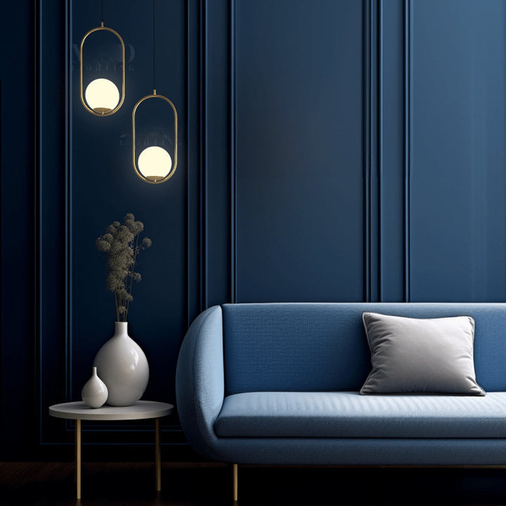 Oval Cage Globe Pendant Light — view 6