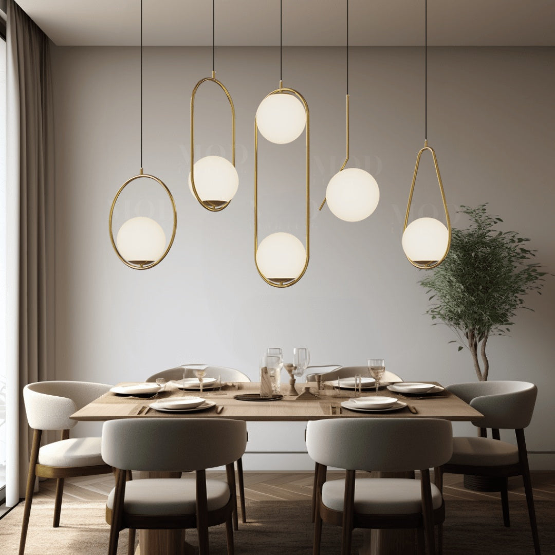 Oval Cage Globe Pendant Light — view 2