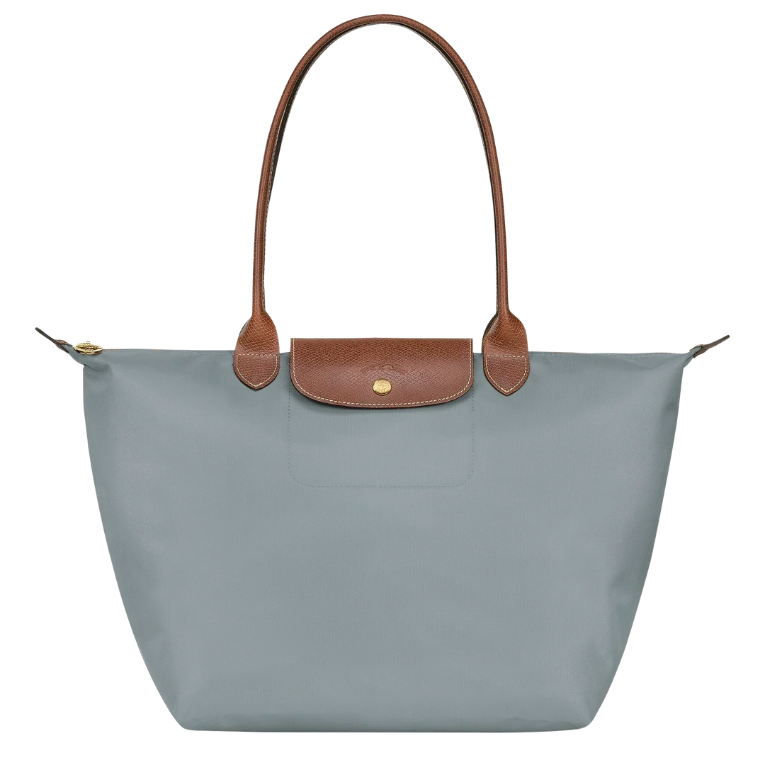 Solène™ | Foldable Nylon Shoulder Tote – Large Slate