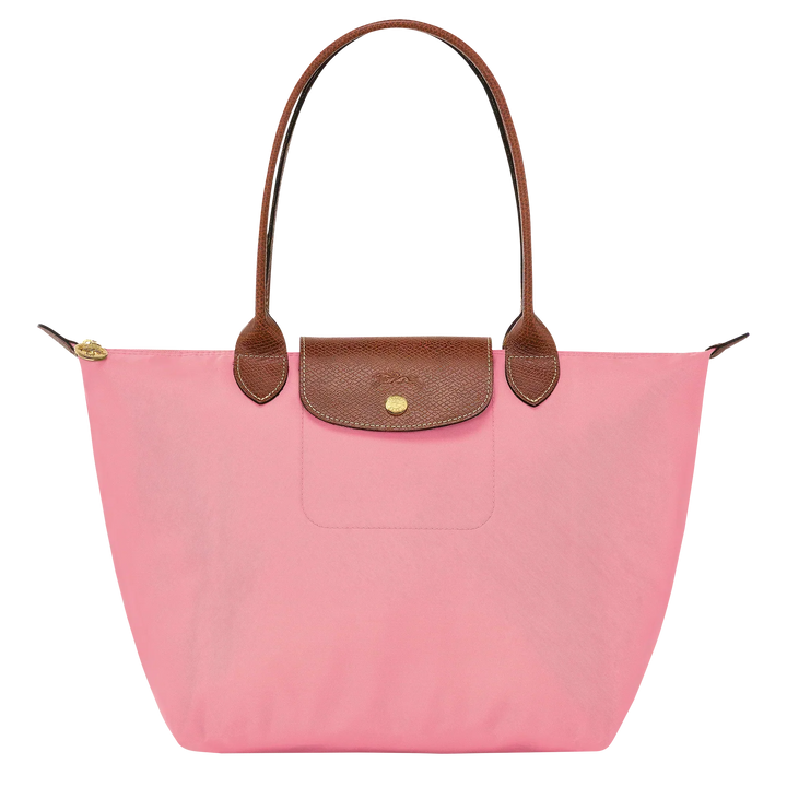 Solène™ | Foldable Nylon Shoulder Tote – Medium Cream