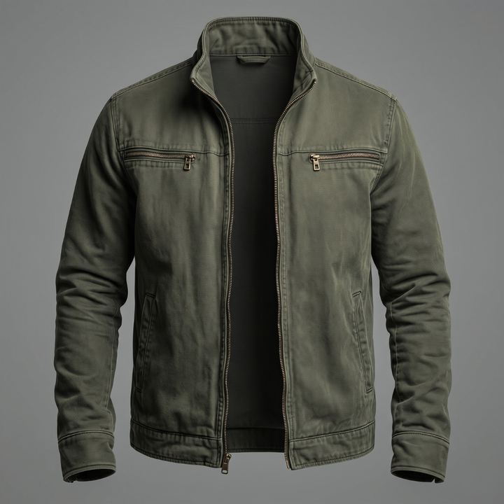 Cazel™ | Vintage Cotton Jacket with Zip Fastening