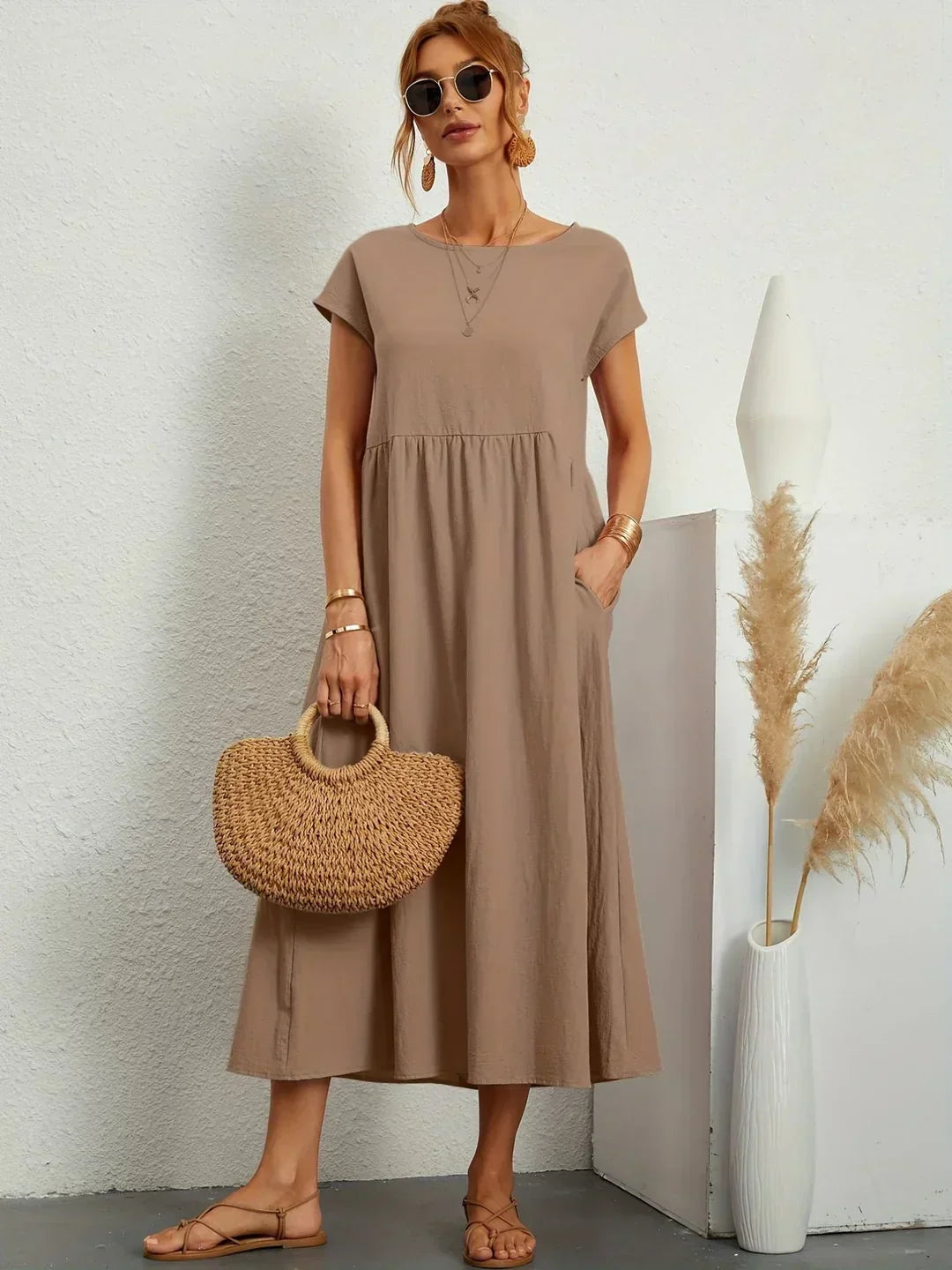 Gabrielle™ | Timeless Elegant Flowing Midi Dress