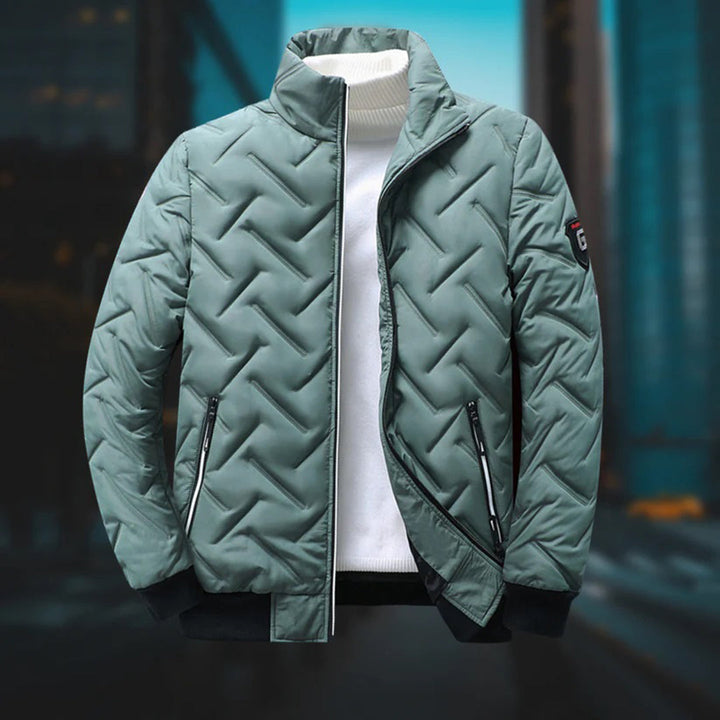 Maxwell™ | Men's Quilted Zip Jacket with Stand Collar