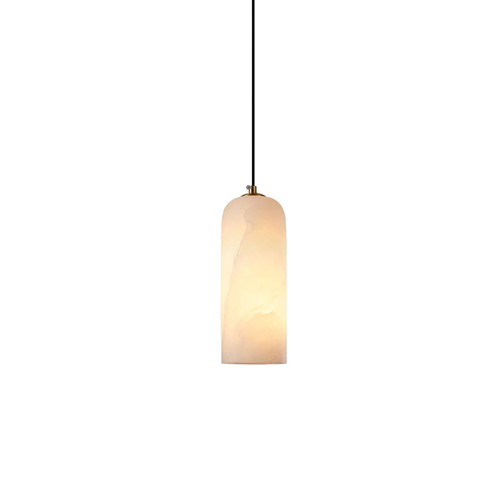 Alabaster Cylinder Pendant Light — view 1