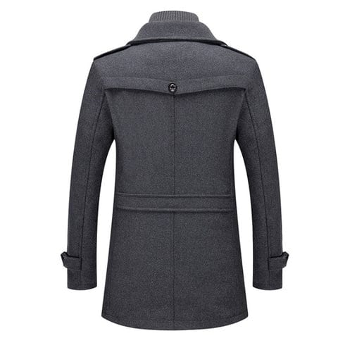Walker™ | Men's Layered Overcoat with Zip-Up Knit Bib