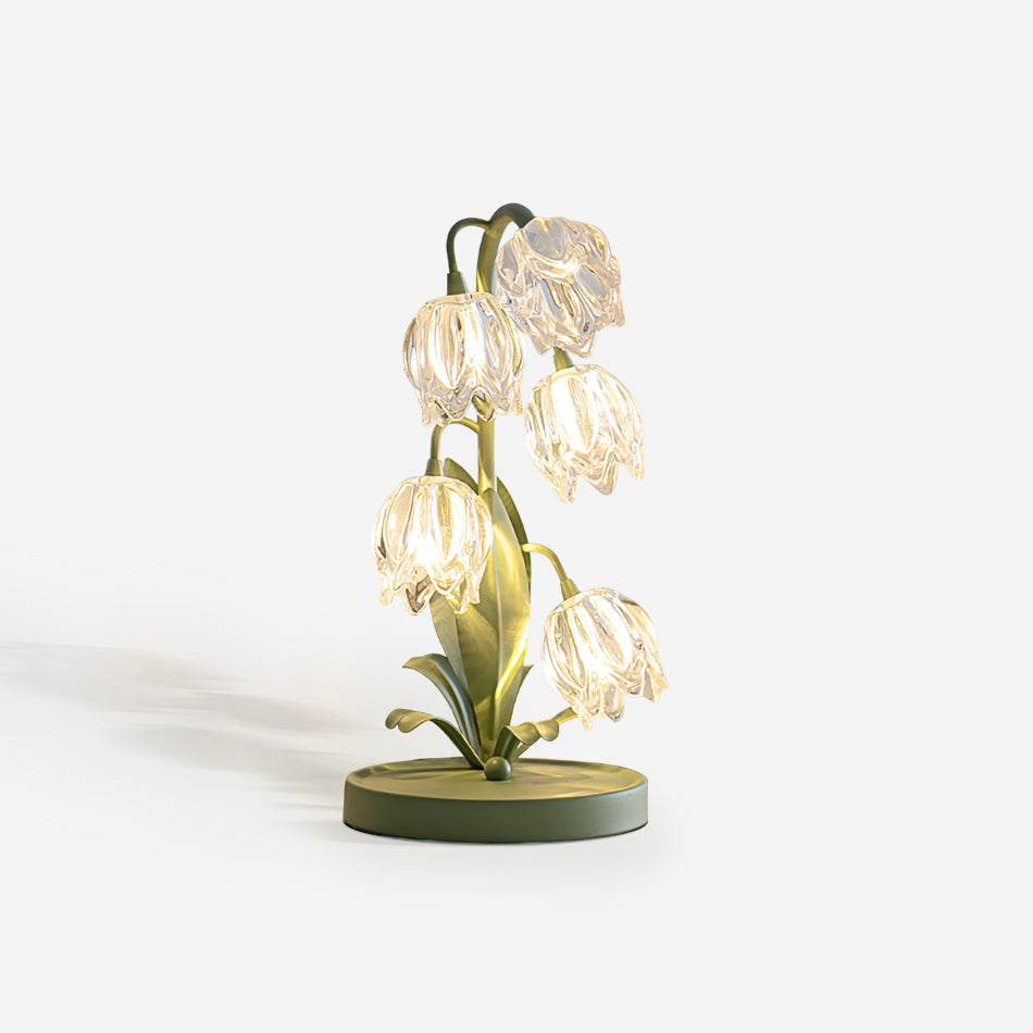 Crystal Blossom Table Lamp with Multi-Light Stem — view 1