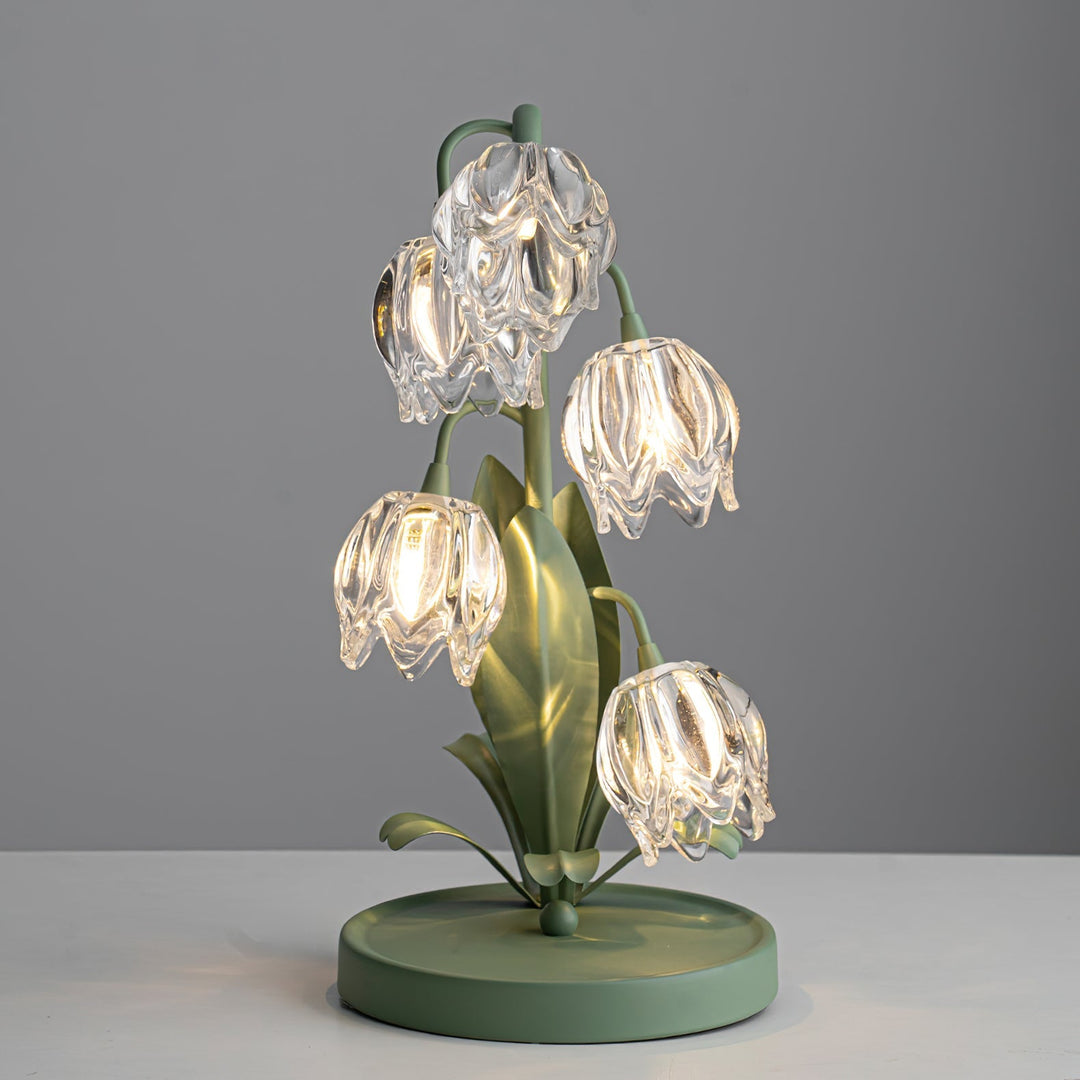 Crystal Blossom Table Lamp with Multi-Light Stem — view 3