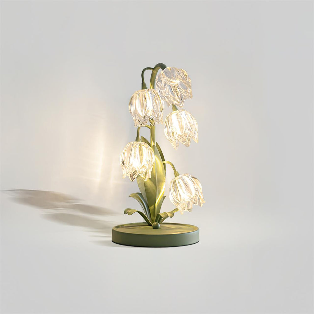 Crystal Blossom Table Lamp with Multi-Light Stem — view 2