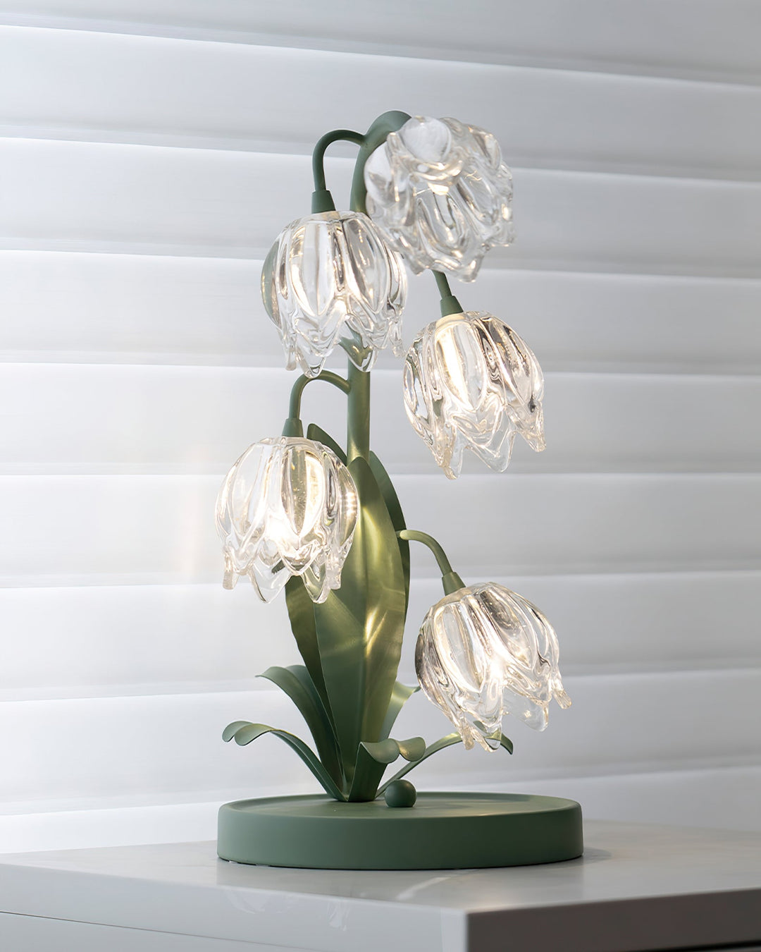 Crystal Blossom Table Lamp with Multi-Light Stem — view 5