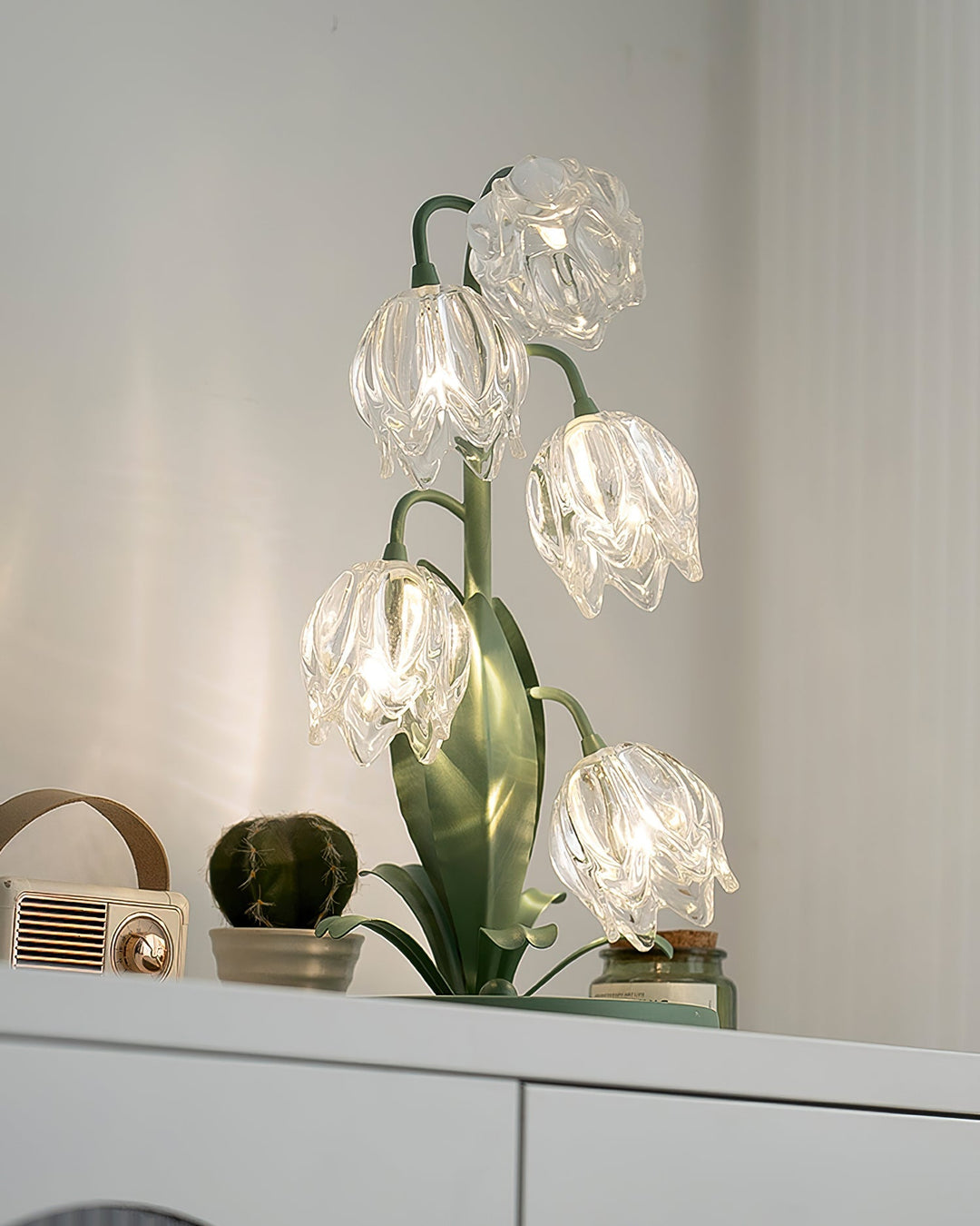 Crystal Blossom Table Lamp with Multi-Light Stem — view 6