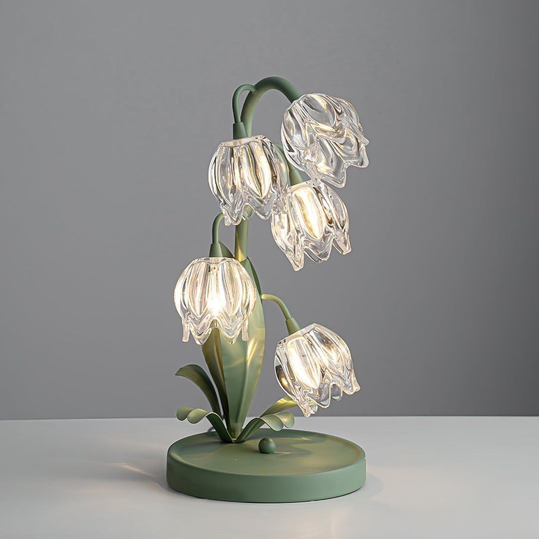 Crystal Blossom Table Lamp with Multi-Light Stem — view 7