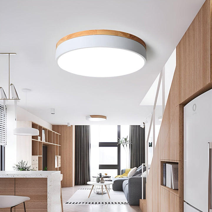 LED Nordic Round Flush Ceiling Light with Acrylic Diffuser — view 4