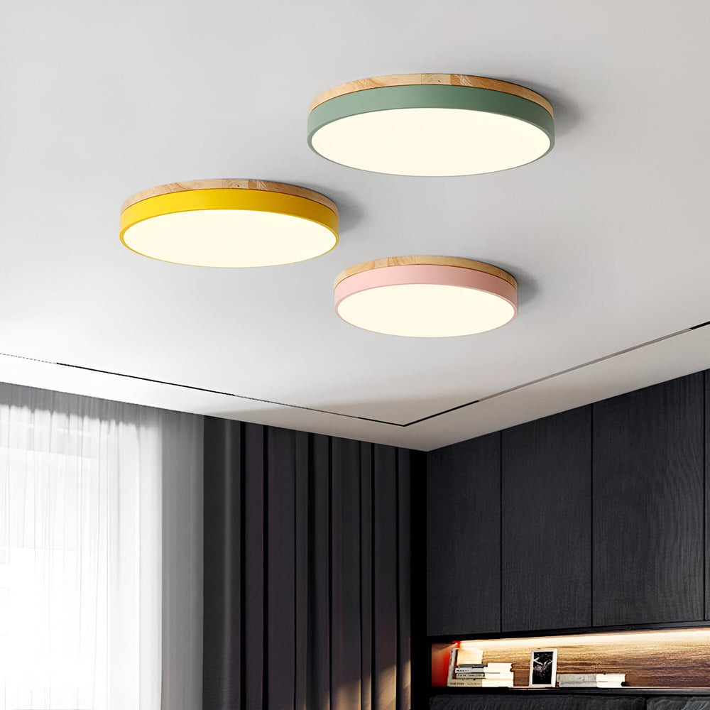 LED Nordic Round Flush Ceiling Light with Acrylic Diffuser — view 2