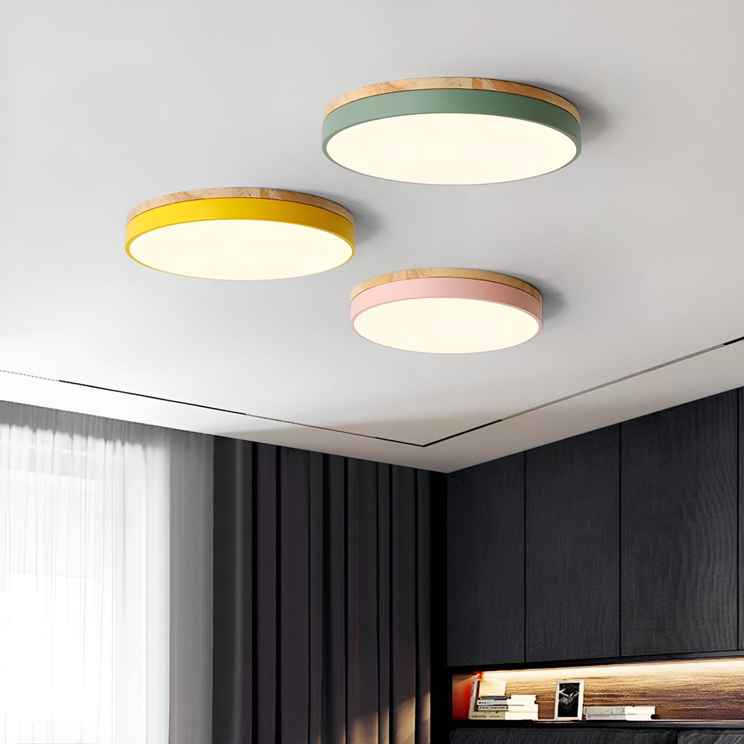 LED Nordic Round Flush Ceiling Light with Acrylic Diffuser — view 2