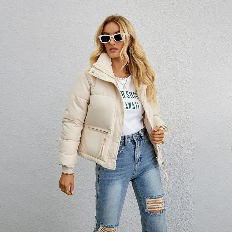 Iona™ | Women's Short High Neck Puffer Jacket with Zip Pockets