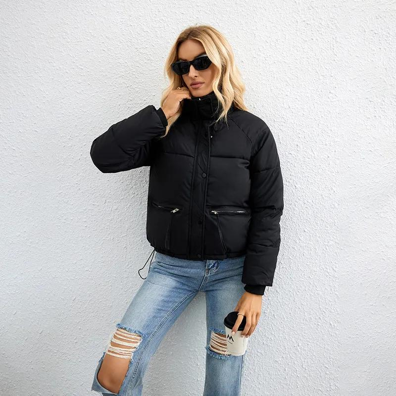 Iona™ | Women's Short High Neck Puffer Jacket with Zip Pockets