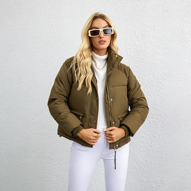 Iona™ | Women's Short High Neck Puffer Jacket with Zip Pockets