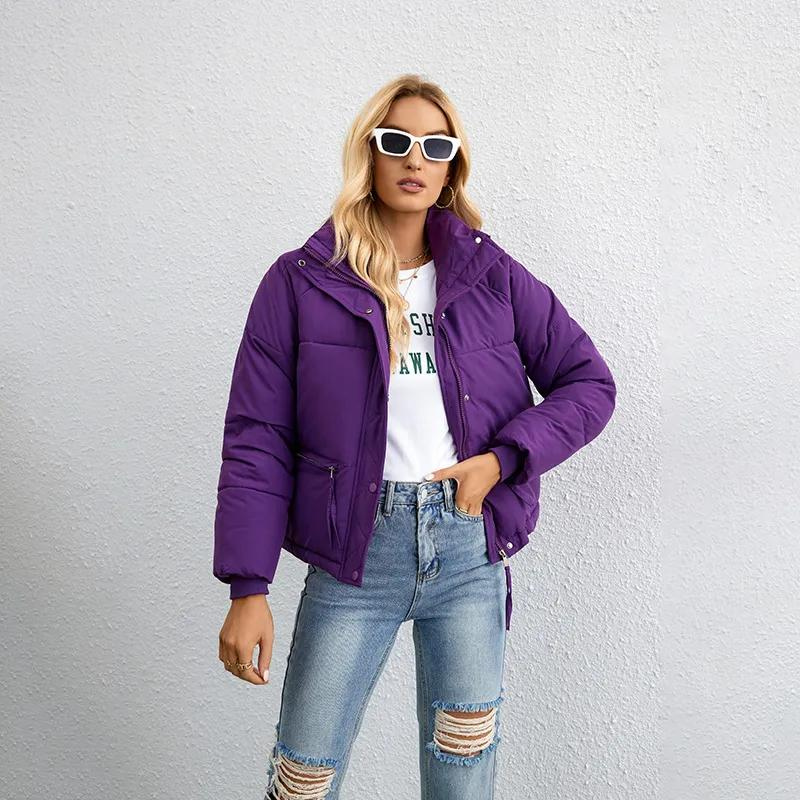 Iona™ | Women's Short High Neck Puffer Jacket with Zip Pockets
