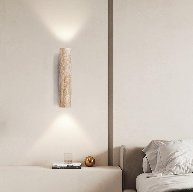 LED Travertine Wall Light with Up and Down Glow — view 3