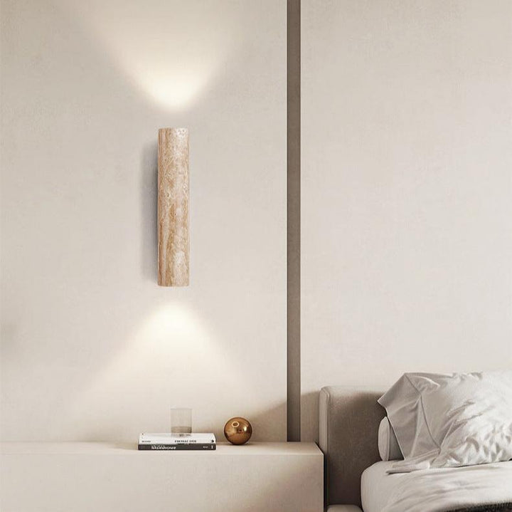 LED Travertine Wall Light with Up and Down Glow — view 3