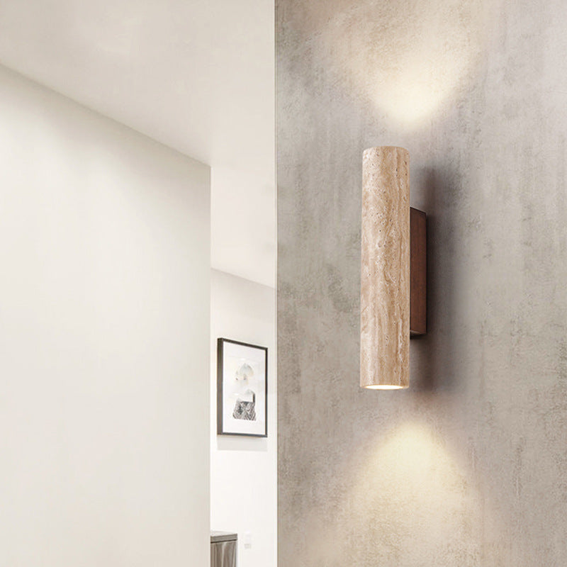 LED Travertine Wall Light with Up and Down Glow — view 8