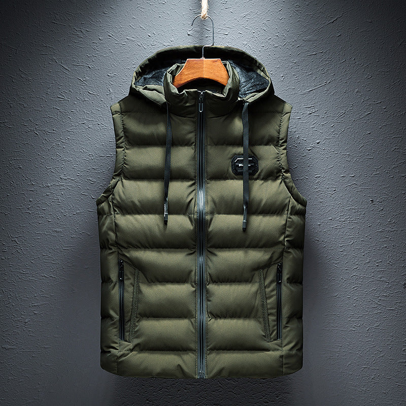 Owen™ | Men's Hooded Puffer Vest with Zip Pockets