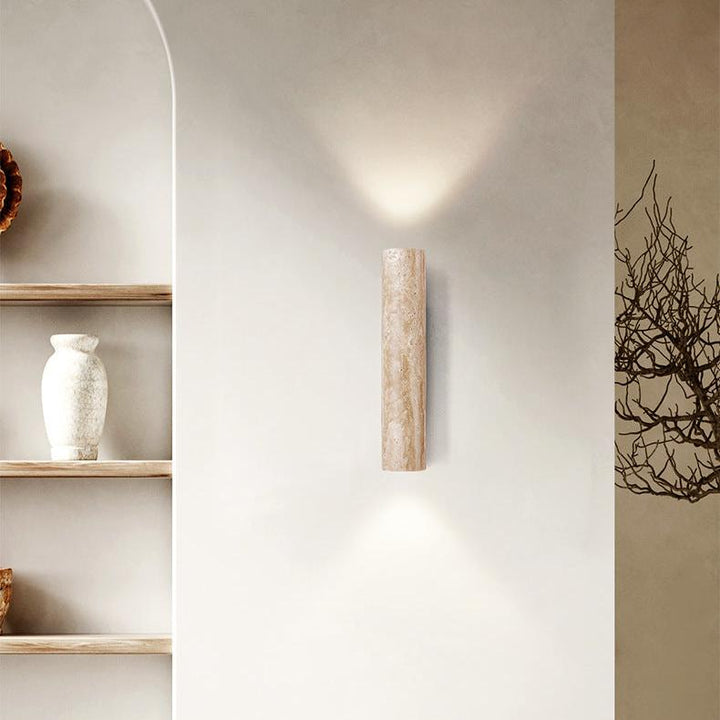 LED Travertine Wall Light with Up and Down Glow — view 4