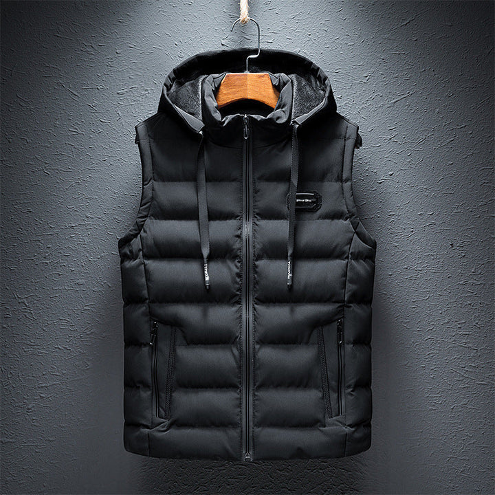 Owen™ | Men's Hooded Puffer Vest with Zip Pockets