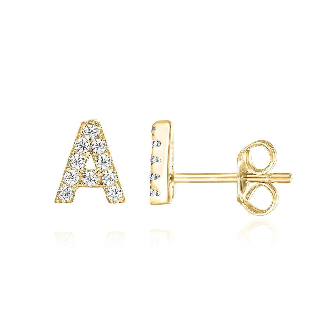 Initial Earring, 1 pc. | 16k Gold