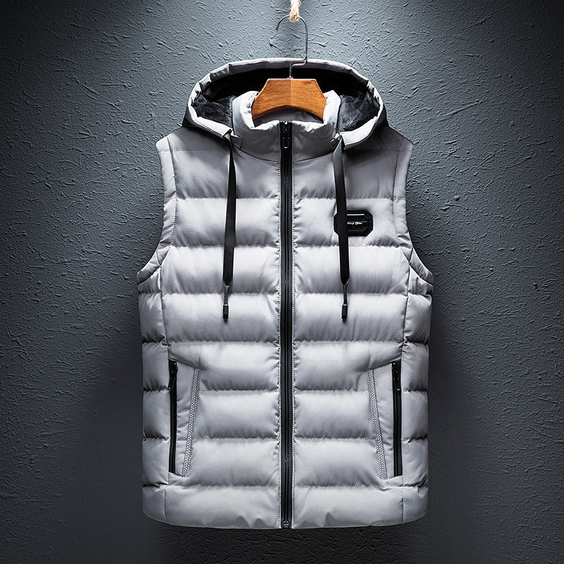 Owen™ | Men's Hooded Puffer Vest with Zip Pockets