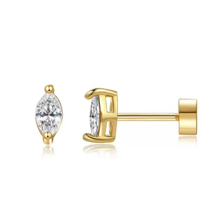 Pear-shaped Studs | Gold