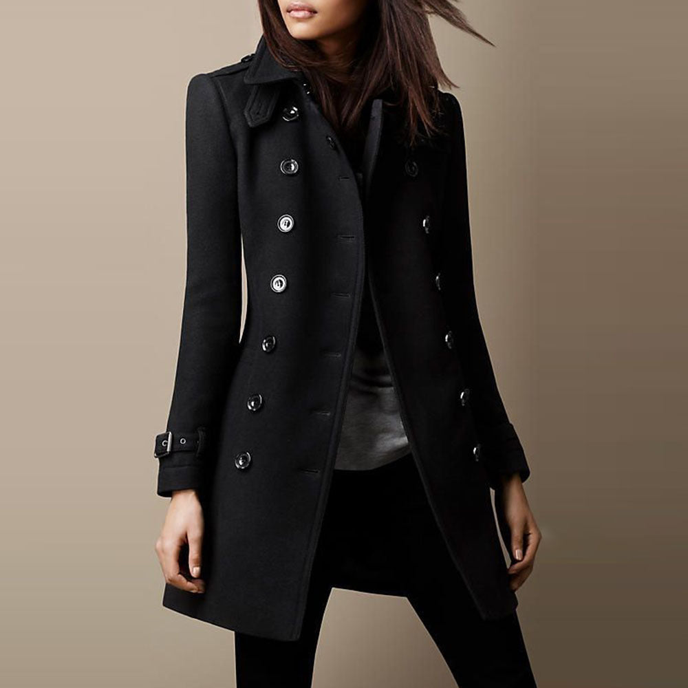 Teodora™ | Women's Double Breasted Tailored Longline Overcoat